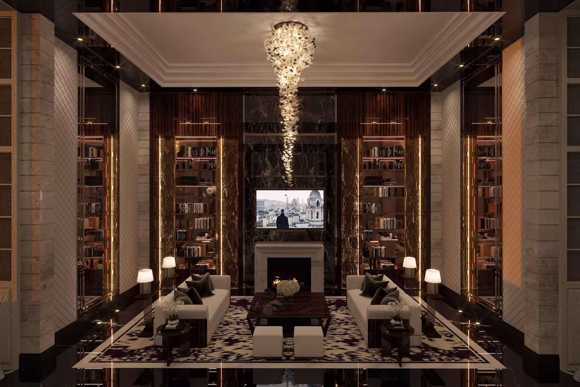 the mansion living room