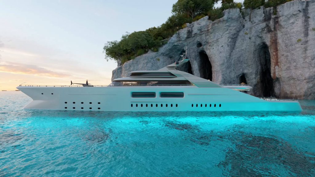Yacht side view
