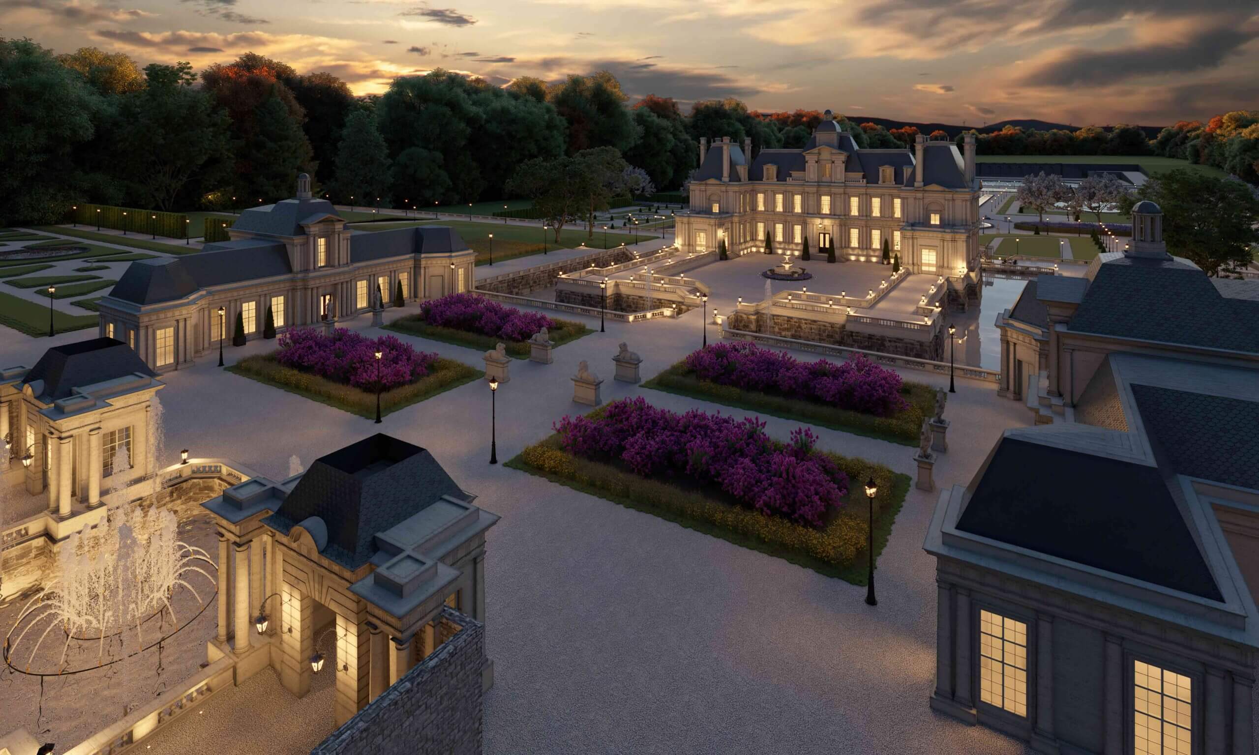 Mansion and gardens