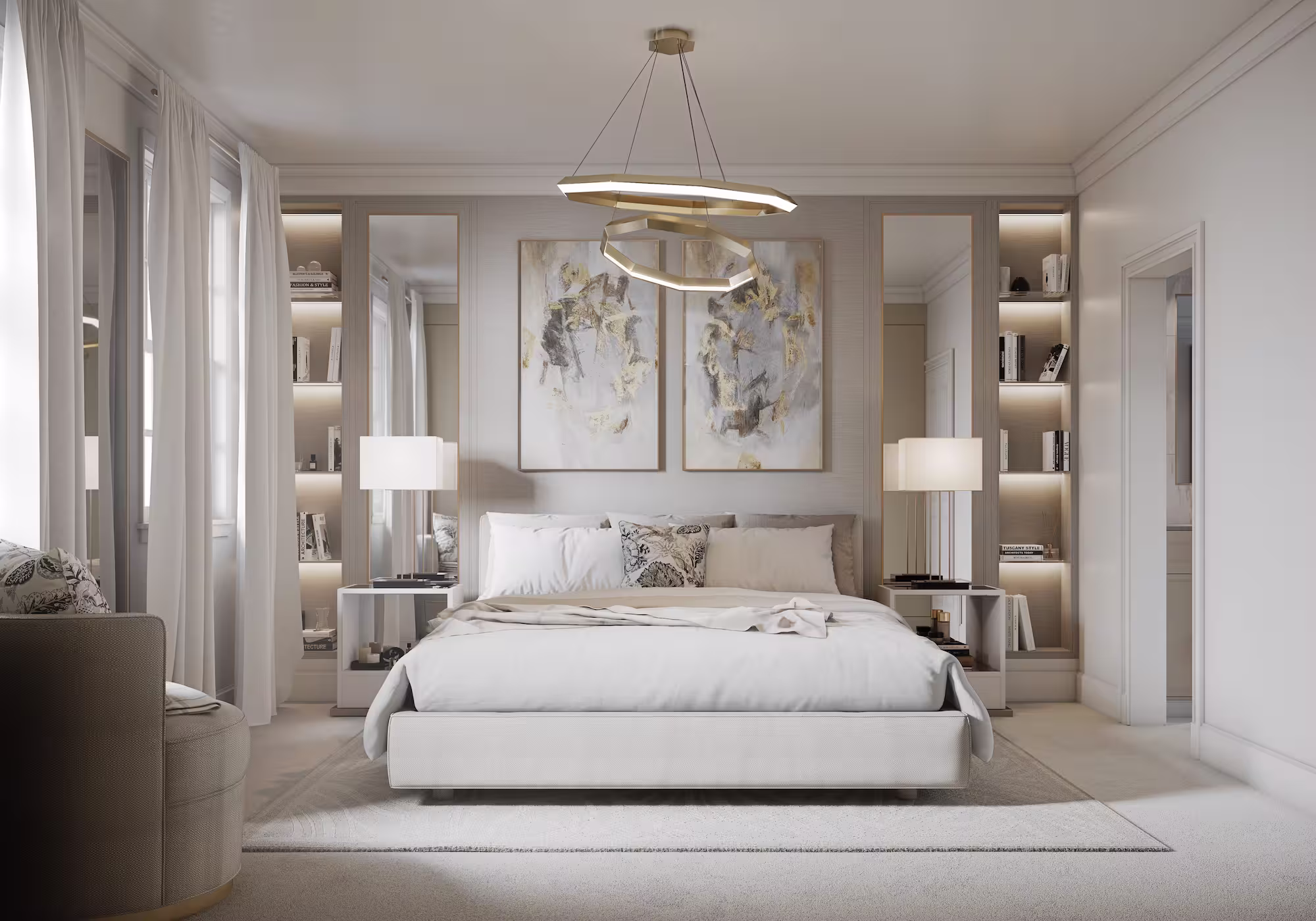 luxury interior design London Camden master bedroom